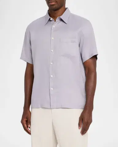 Theory Men's Irving Linen Button-Down Shirt | Thumbnail 4
