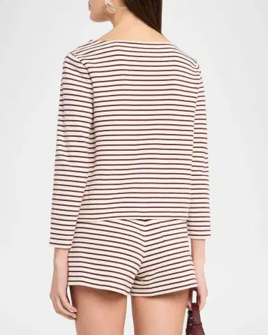 Veronica Beard Hovey Striped Knit Top | Thumbnail 3