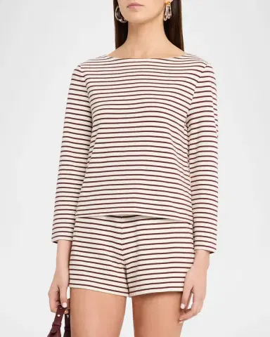 Veronica Beard Hovey Striped Knit Top | Thumbnail 4