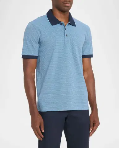 Theory Men's Birdseye Pique Pocket Polo Shirt | Thumbnail 4 Theory Men's Birdseye Pique Pocket Polo Shirt | Thumbnail 4