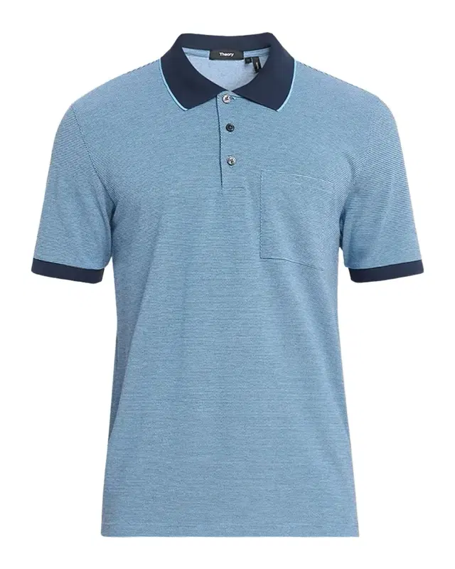 Theory Men 's Birdseye Pique Pocket Polo Shirt