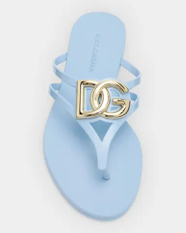 Dolce & Gabbana DG Jelly Flat Thong Sandals | Thumbnail 2 Dolce & Gabbana DG Jelly Flat Thong Sandals | Thumbnail 2