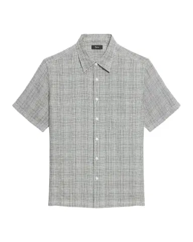 Theory Men's Irving Plaid Linen Shirt | Thumbnail 1 Theory Men's Irving Plaid Linen Shirt | Thumbnail 1