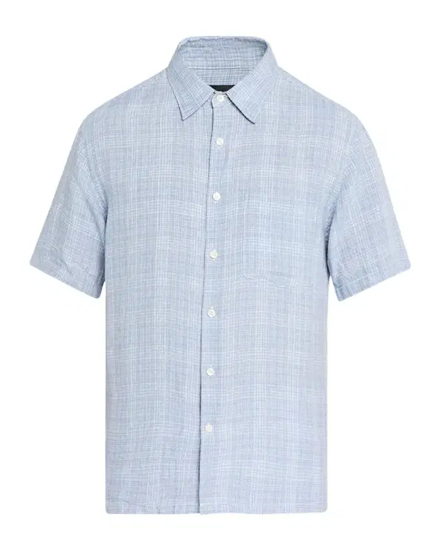 Theory Men 's Irving Plaid Linen Shirt