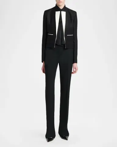 Tom Ford Contrast-Trim Short Sport Coat | Thumbnail 2