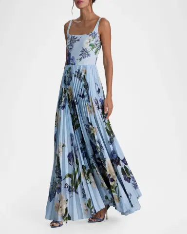 Alice + Olivia Carolyn Pleated Maxi Dress | Thumbnail 3