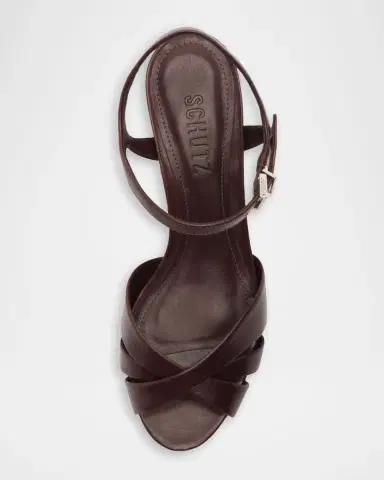 Schutz 100mm Keefa Leather Platform Sandals | Thumbnail 3