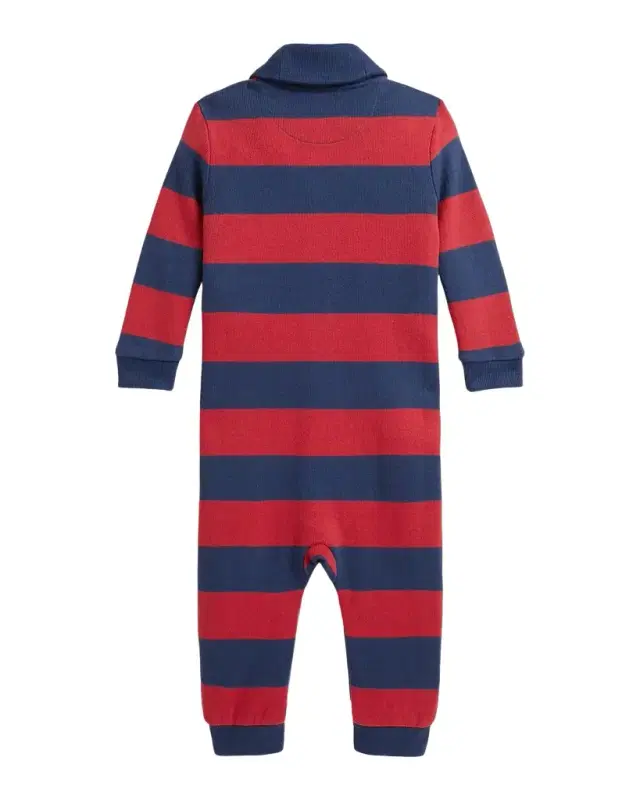Polo Ralph Lauren Boy 's Estate-Rib Striped Cotton Coverall, Size 3M-12M