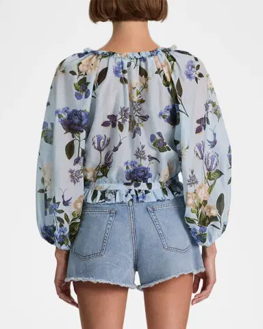 Alice + Olivia McLaine Cropped Button-Front Blouse | Thumbnail 2 Alice + Olivia McLaine Cropped Button-Front Blouse | Thumbnail 2