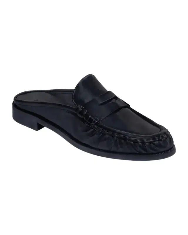 Bernardo Tilda Leather Penny Loafer Mules