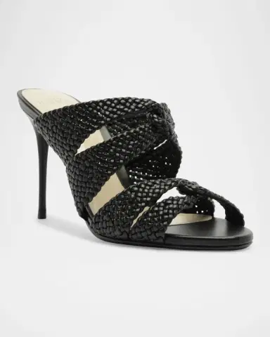 Alexandre Birman 85m Sabrina Woven Leather Mules | Thumbnail 2