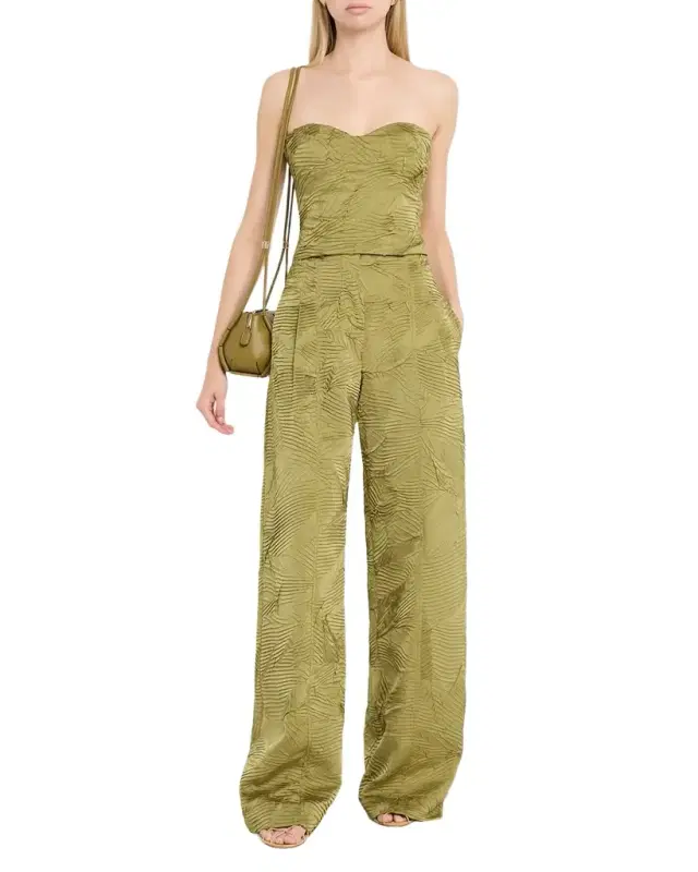 Ulla Johnson Carine High-Rise Crinkled Satin Pants