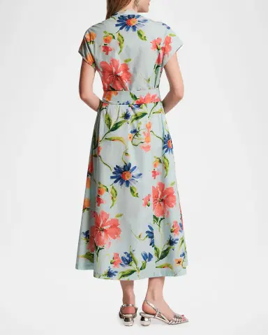 Frances Valentine Eve Floral-Print Cotton Midi Dress | Thumbnail 2 Frances Valentine Eve Floral-Print Cotton Midi Dress | Thumbnail 2