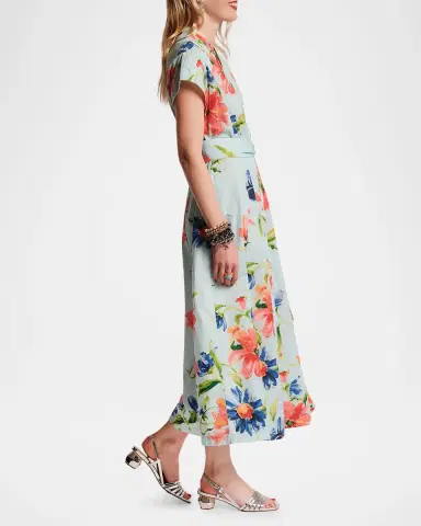Frances Valentine Eve Floral-Print Cotton Midi Dress | Thumbnail 3 Frances Valentine Eve Floral-Print Cotton Midi Dress | Thumbnail 3
