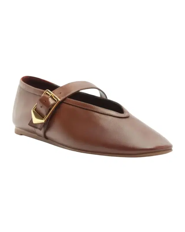 Vick Leather Mary Jane Ballerina Flats
