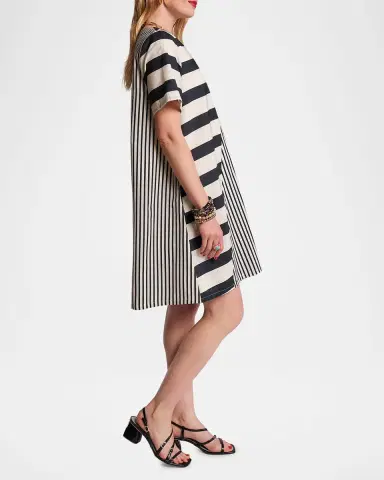 Frances Valentine Schooner Mixed Stripe Cotton Dress | Thumbnail 3 Frances Valentine Schooner Mixed Stripe Cotton Dress | Thumbnail 3