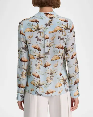 Alice + Olivia Untamed Willa Staceface Placket Top | Thumbnail 2 Alice + Olivia Untamed Willa Staceface Placket Top | Thumbnail 2