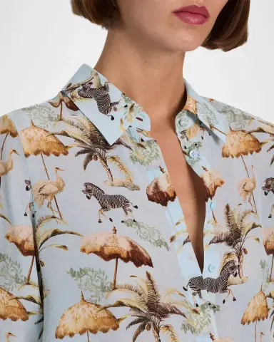 Alice + Olivia Untamed Willa Staceface Placket Top | Thumbnail 4 Alice + Olivia Untamed Willa Staceface Placket Top | Thumbnail 4