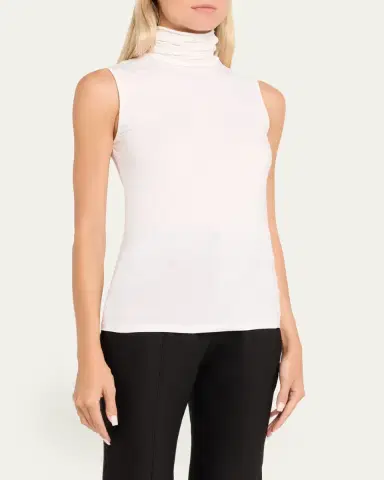 MAJESTIC FILATURES Soft Touch Viscose Sleeveless Turtleneck Top | Thumbnail 4 MAJESTIC FILATURES Soft Touch Viscose Sleeveless Turtleneck Top | Thumbnail 4