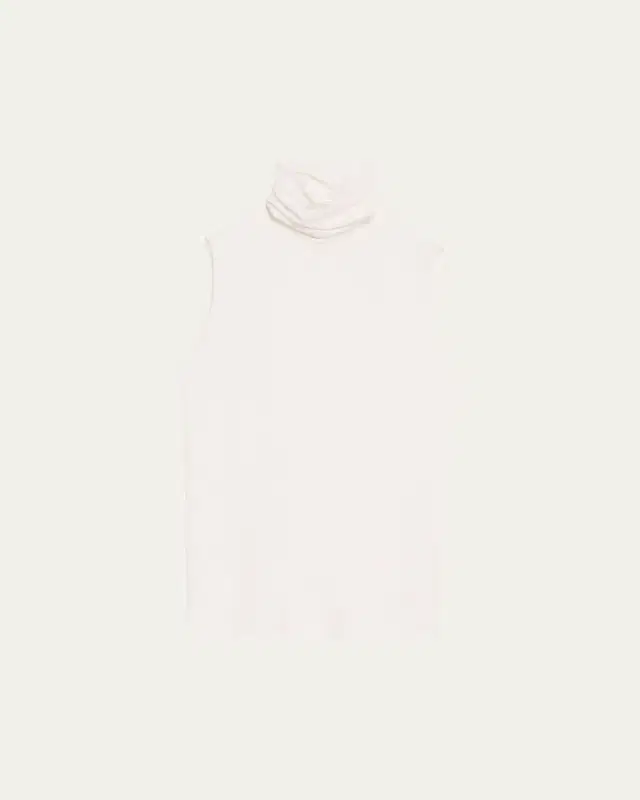 Soft Touch Viscose Sleeveless Turtleneck Top