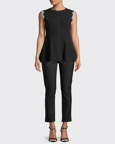 Lela Rose Catherine Slim-Leg Ankle Pants | Thumbnail 3 Lela Rose Catherine Slim-Leg Ankle Pants | Thumbnail 3