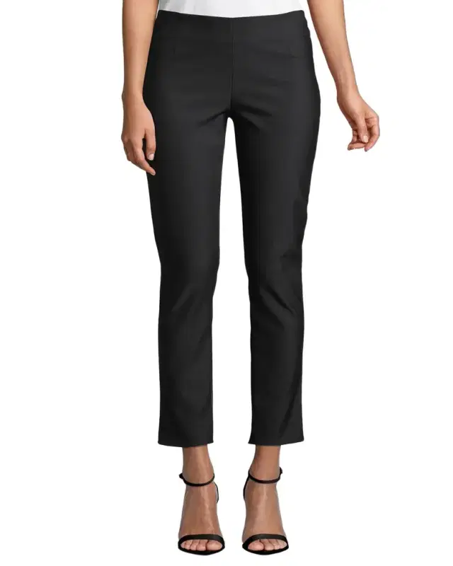 Lela Rose Catherine Slim-Leg Ankle Pants