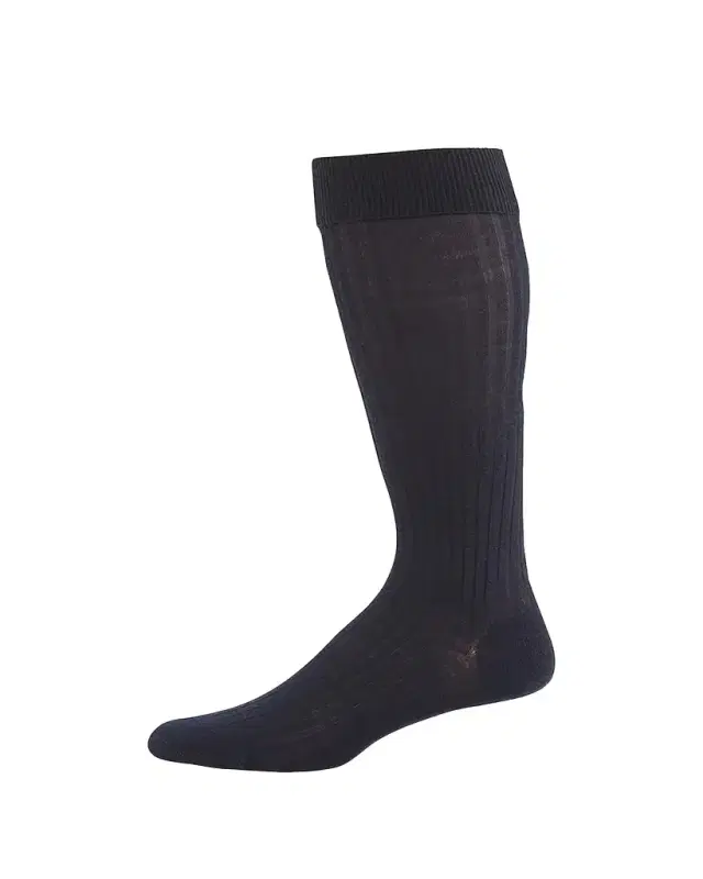 Men's Laburnum Over-the-Calf Ribbed Merino Wool Socks, Size M