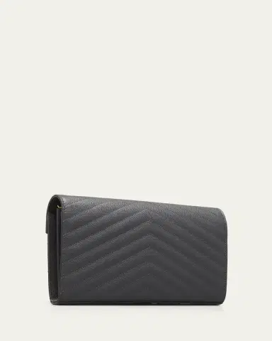 Saint Laurent YSL Monogram Large Wallet on Chain in Grained Leather | Thumbnail 7 Saint Laurent YSL Monogram Large Wallet on Chain in Grained Leather | Thumbnail 7