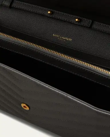 Saint Laurent YSL Monogram Large Wallet on Chain in Grained Leather | Thumbnail 8 Saint Laurent YSL Monogram Large Wallet on Chain in Grained Leather | Thumbnail 8
