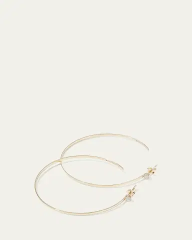 Lana Sunrise 14k Gold & Diamond Hoop Earrings | Thumbnail 3