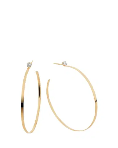 Lana Sunrise 14k Gold & Diamond Hoop Earrings | Thumbnail 1