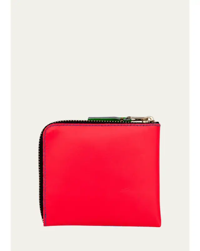 Comme des Garçons Men's Super Fluo Leather Zip Wallet