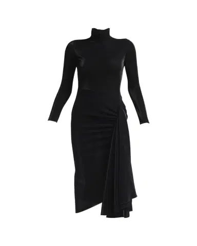Giorgio Armani Draped Iridescent Jersey Midi Dress | Thumbnail 1