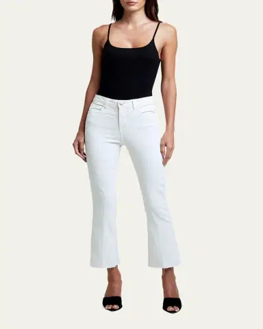 L'Agence Kendra High-Rise Crop Flare Jeans | Thumbnail 2 L'Agence Kendra High-Rise Crop Flare Jeans | Thumbnail 2