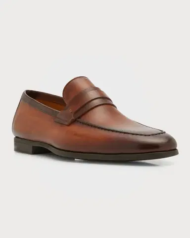 Magnanni Men's Daniel Leather Penny Loafers | Thumbnail 3