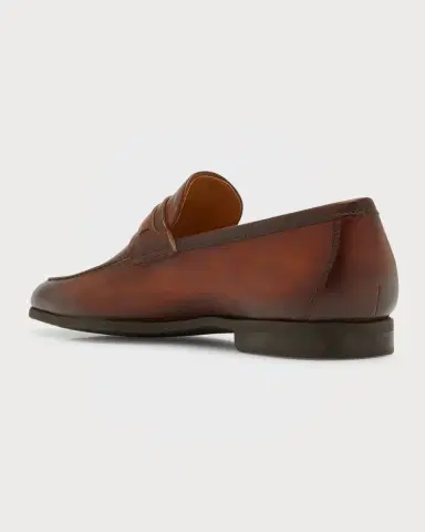 Magnanni Men's Daniel Leather Penny Loafers | Thumbnail 4