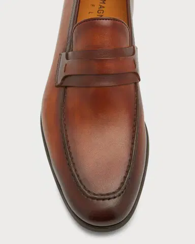 Magnanni Men's Daniel Leather Penny Loafers | Thumbnail 6