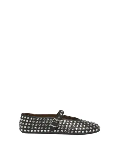 Alaïa Leather Mary Jane Flats With Allover Studs | Thumbnail 1