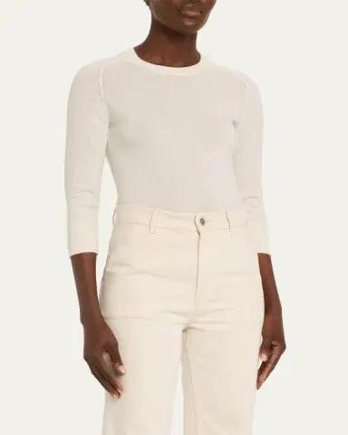 Loro Piana Girocollo Manica Neo Piuma Cashmere Sweater | Thumbnail 4 Loro Piana Girocollo Manica Neo Piuma Cashmere Sweater | Thumbnail 4