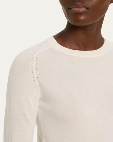 Loro Piana Girocollo Manica Neo Piuma Cashmere Sweater | Thumbnail 5 Loro Piana Girocollo Manica Neo Piuma Cashmere Sweater | Thumbnail 5