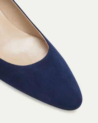 Manolo Blahnik Lista Suede Block-Heel Pumps | Thumbnail 5