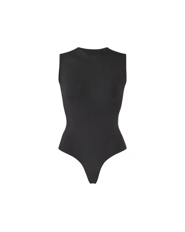 Essential Sleeveless Crewneck Thong Bodysuit
