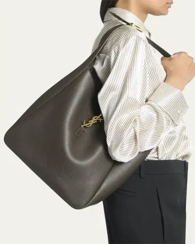 Saint Laurent Le 5 A 7 Large Shoulder Bucket Bag in Smooth Leather | Thumbnail 2 Saint Laurent Le 5 A 7 Large Shoulder Bucket Bag in Smooth Leather | Thumbnail 2
