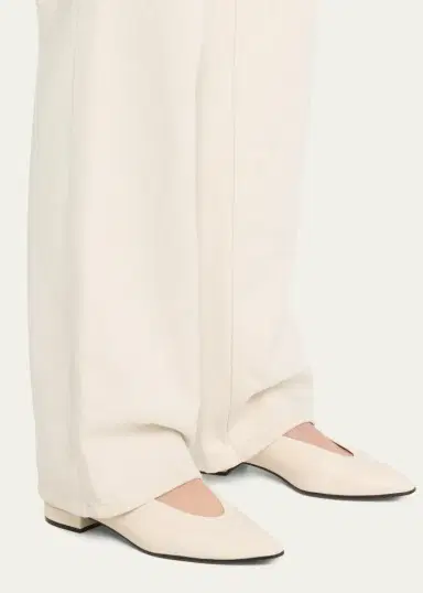 Loro Piana Rebecca Calfskin Ballerina Flats | Thumbnail 2
