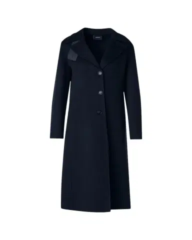 Akris Leather Collar Cashmere Coat | Thumbnail 1 Akris Leather Collar Cashmere Coat | Thumbnail 1