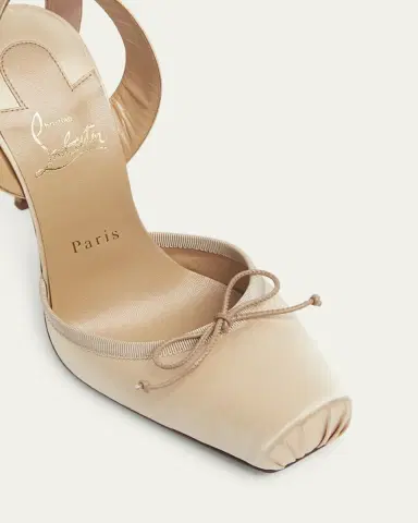 Christian Louboutin 100mm Cassia Silk Ankle-Tie Ballerina Pumps | Thumbnail 8 Christian Louboutin 100mm Cassia Silk Ankle-Tie Ballerina Pumps | Thumbnail 8