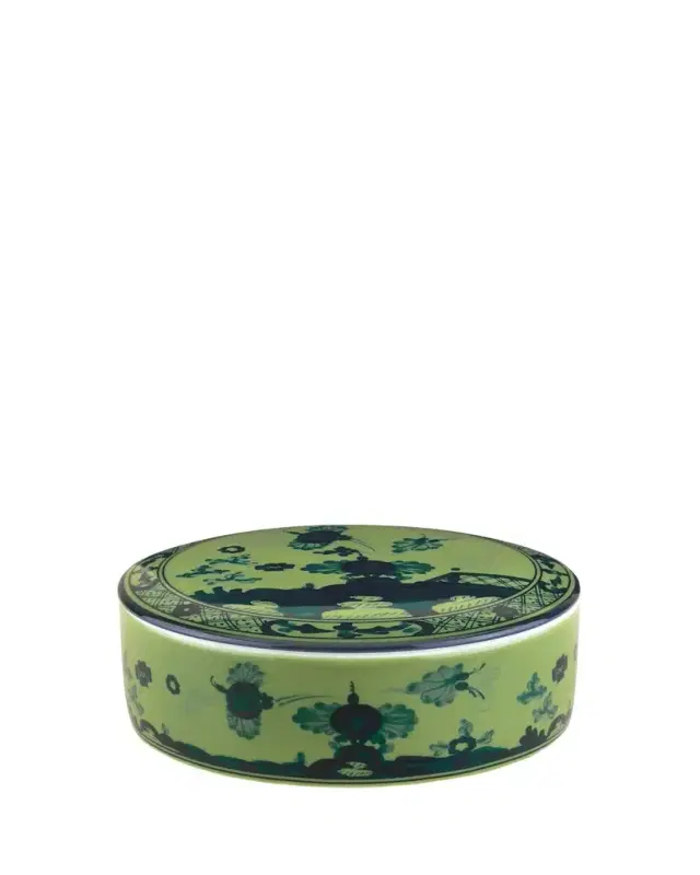 GINORI 1735 Malachite Round Covered Box