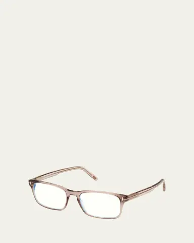Tom Ford Blue Blocking Keyhole Acetate Rectangle Glasses | Thumbnail 2 Tom Ford Blue Blocking Keyhole Acetate Rectangle Glasses | Thumbnail 2