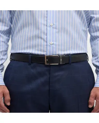 Brioni Men 's Twist Buckle Reversible Belt | Thumbnail 4