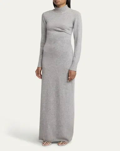 Proenza Schouler Annette Long-Sleeve Cashmere Silk Maxi Dress | Thumbnail 4